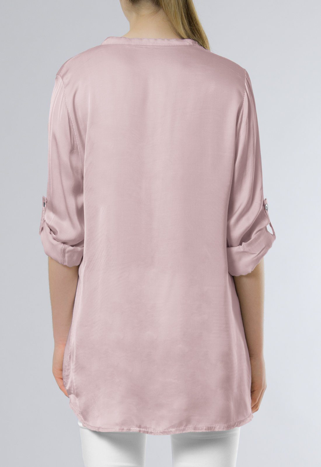 Caspar Shirtbluse BLU003 lässig elegante Damen Satin Hemdbluse