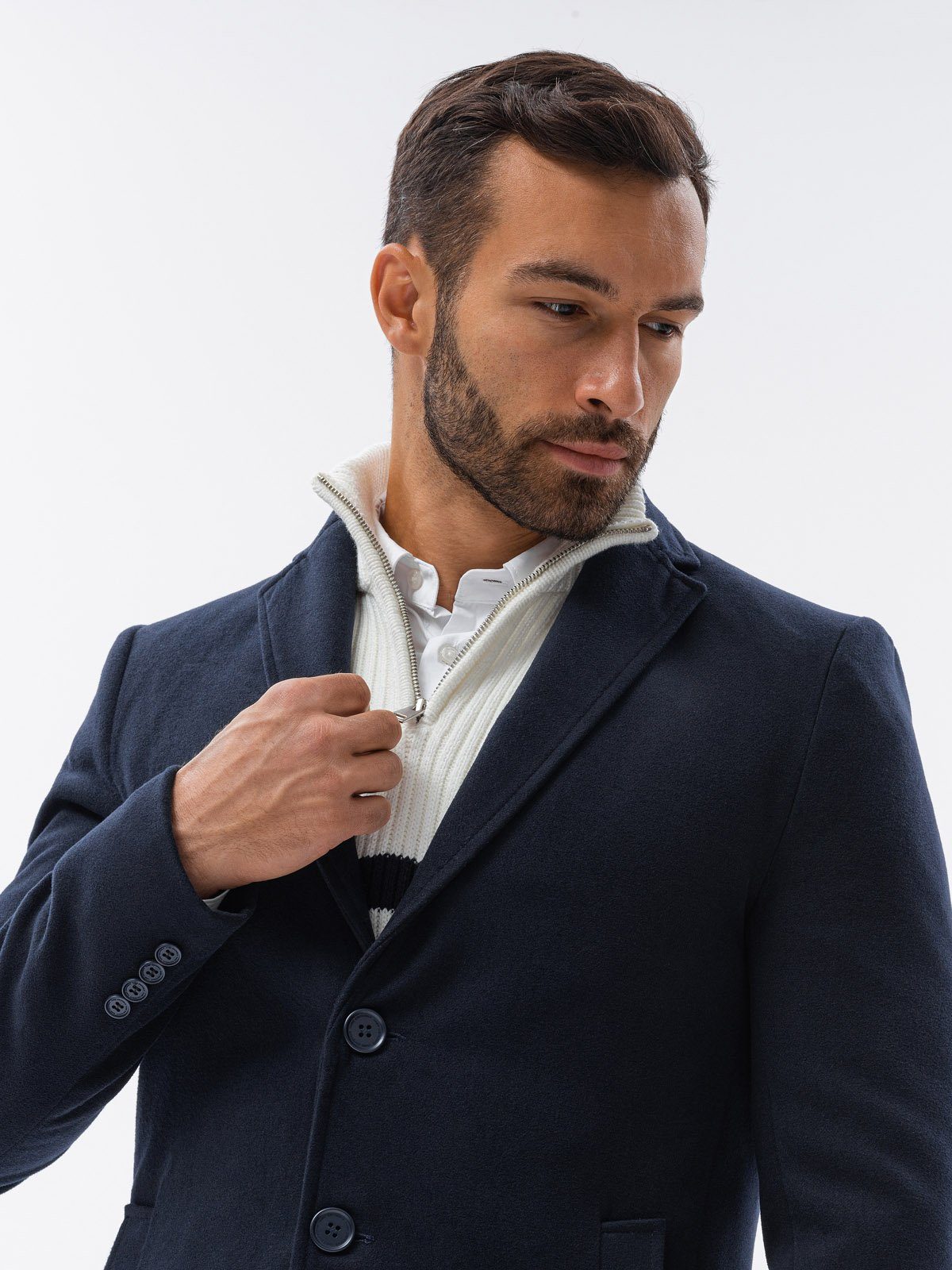 OMBRE Kurzmantel Klassischer Herrenmantel - navy günstig online kaufen