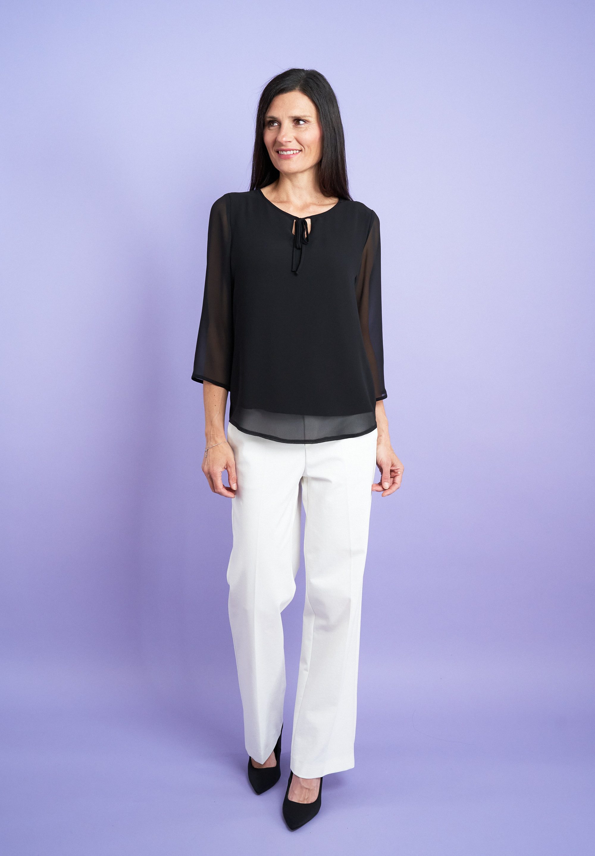 Seidel Moden Chiffonbluse 3/4 -Arm mit günstig online kaufen