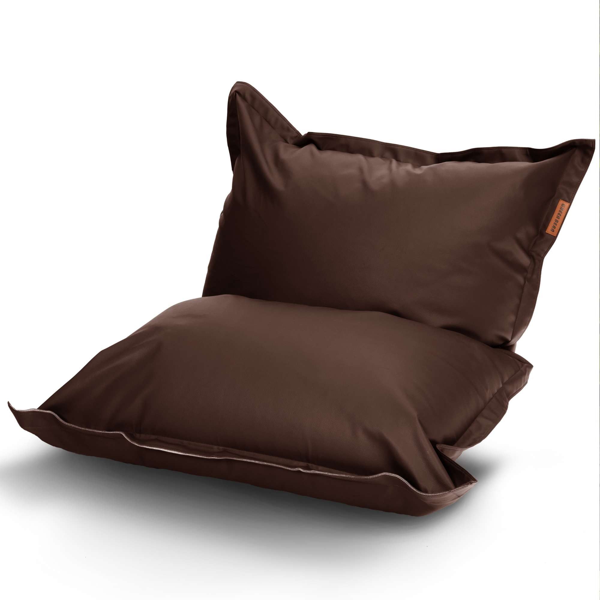 Green Bean Sitzsack Riesen-Sitzsack Kunstleder Square XXL (380 Liter Füllung, Indoor und Outdoor geeignet, abwaschbarer Bezug), Bean Bag Sitzkissen Sitzpuff Sitzsessel Bodenkissen Lounge