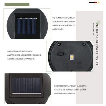 MAGICSHE LED Laterne Solarleuchten Ersatz Top 7 cm / 8 cm, LED fest integriert, Solarenergie des Batteriekastens mit hoher Helligkeit