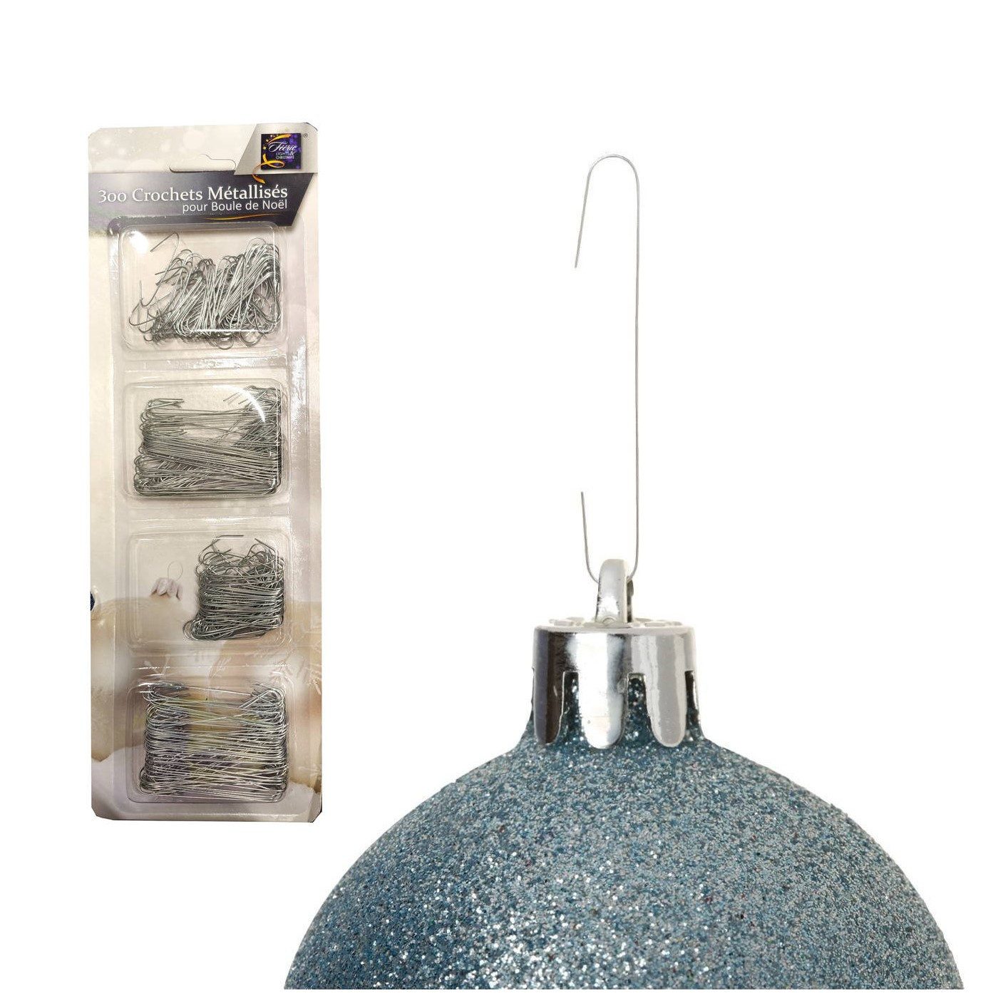 Fééric Lights & Christmas Künstlicher Weihnachtsbaum Kugelaufhänger, Weihnachtsdeko Haken, Metall, 300 St., Weihnachtsbaum, Benutzerfreundlichkeit