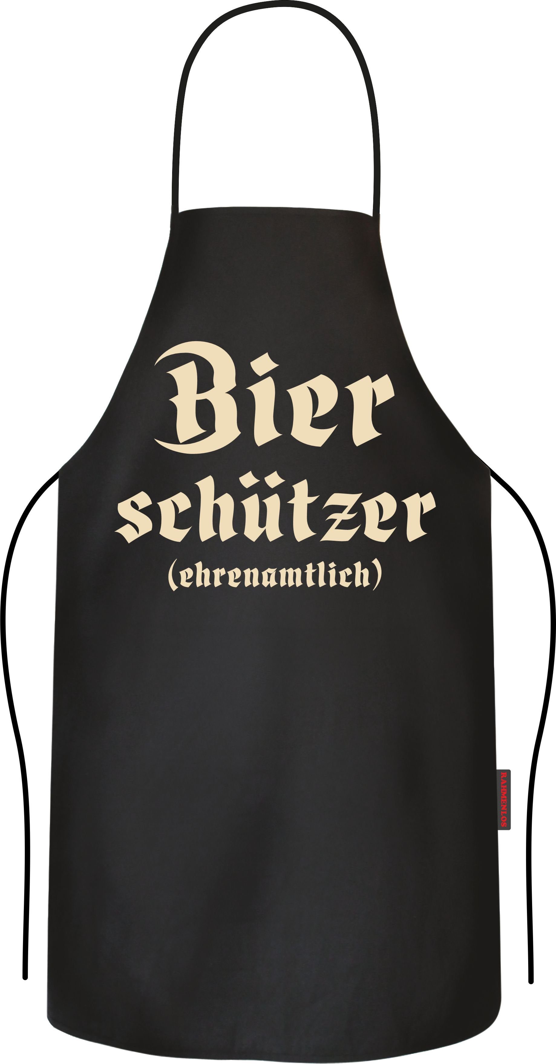 RAHMENLOS® Grillschürze Kochschürze Partyschürze für Männer: Ehrenamtlicher Bierschützer