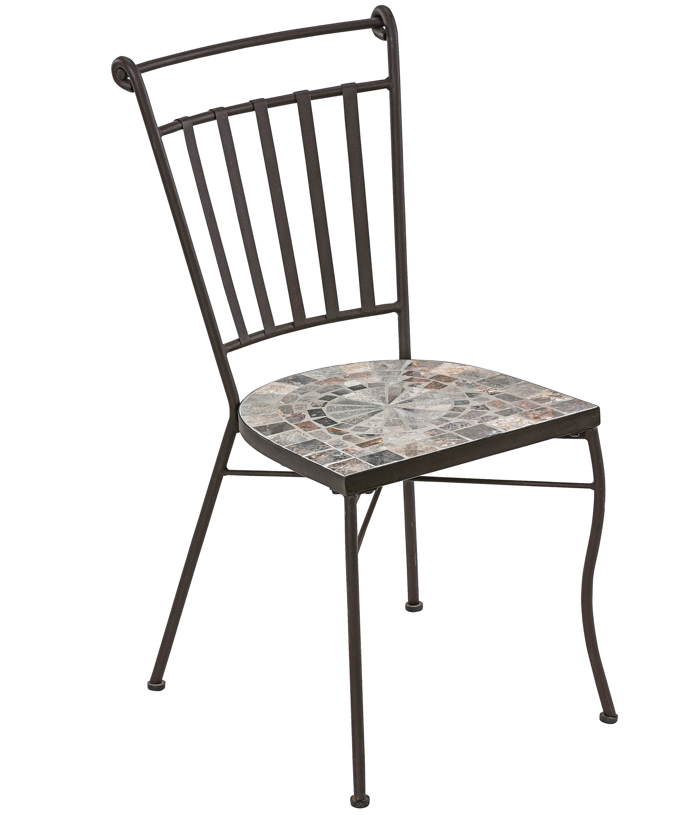 eine cm, Dank Eisen/Stein, 40 Möblierungen 47 90 x Mosaikfließen ideal Grazia, mediterrane geeignet Dehner x für der Gartenstuhl