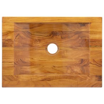 vidaXL Waschbecken Waschbecken Massivholz Teak 50x35x10 cm