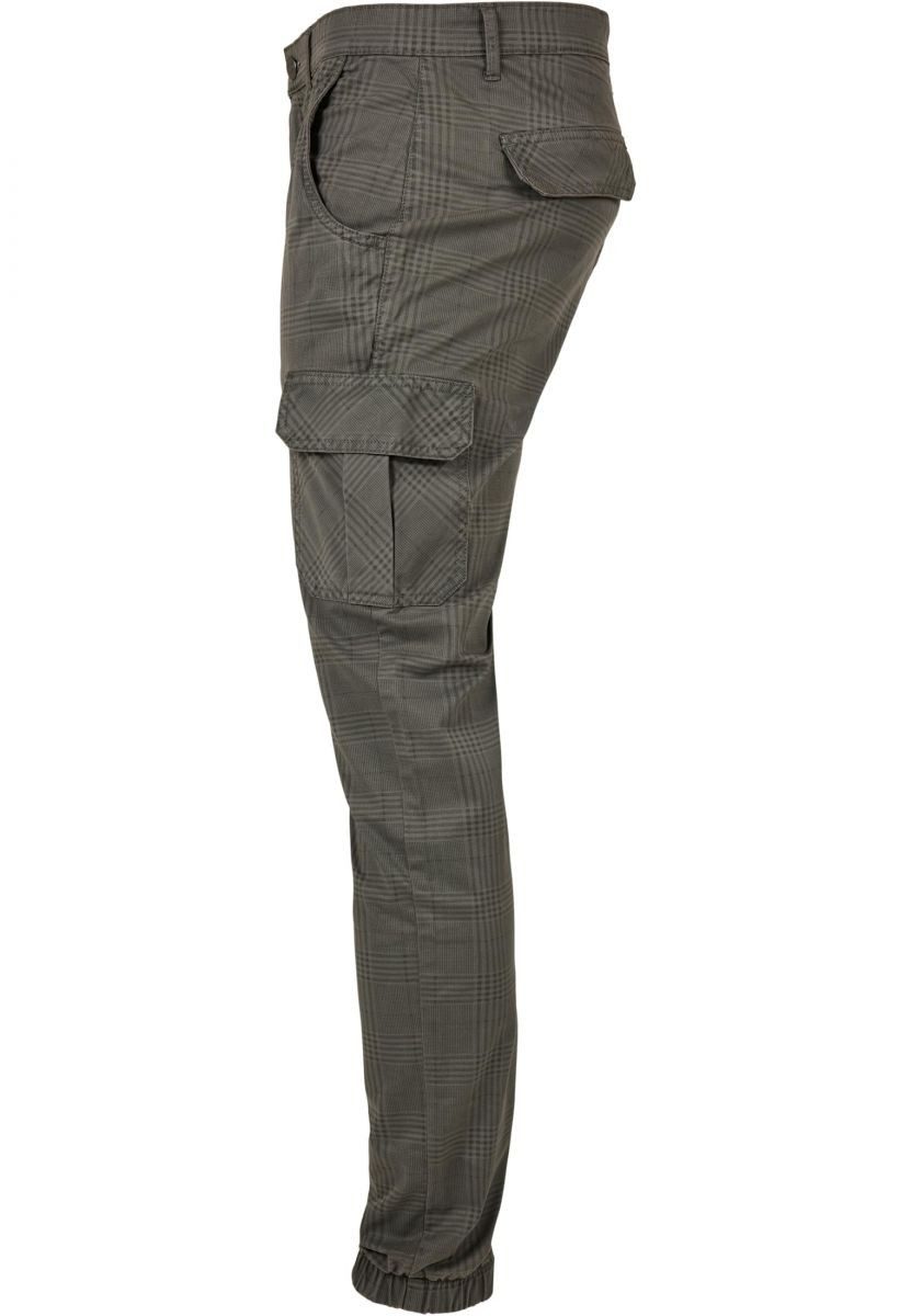 URBAN CLASSICS Funktionshose AOP Glencheck Cargo Jog Pants