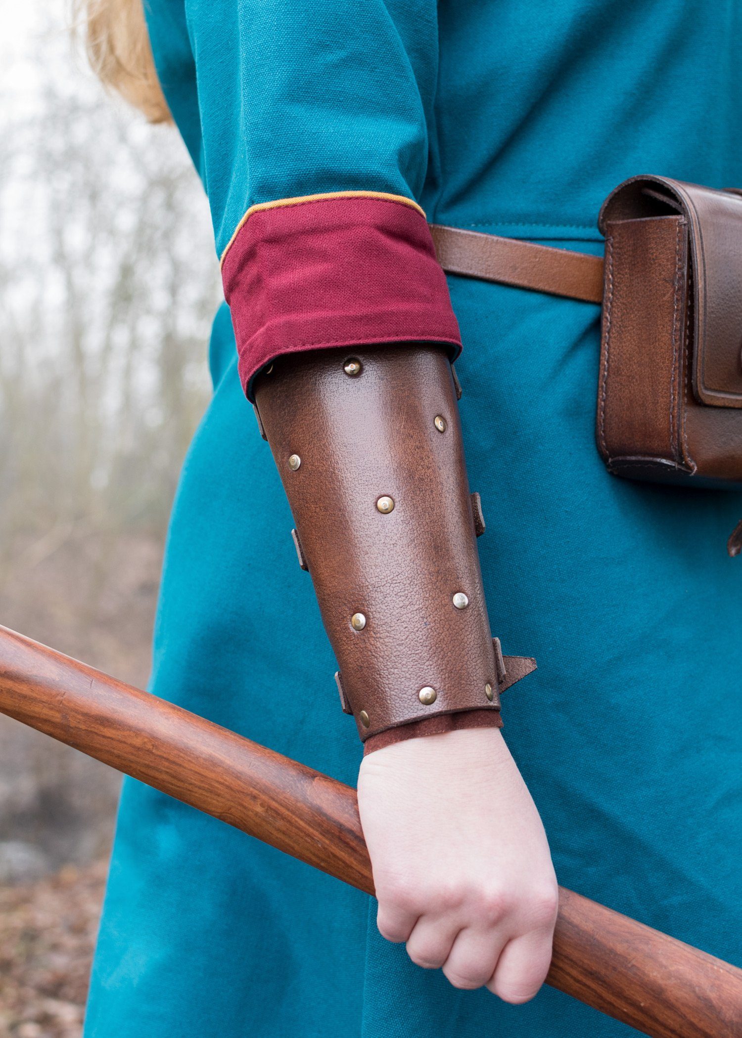 Battle Merchant Ritter-Kostüm Mittelalterkleid Gesine aus Canvas, petrol XL