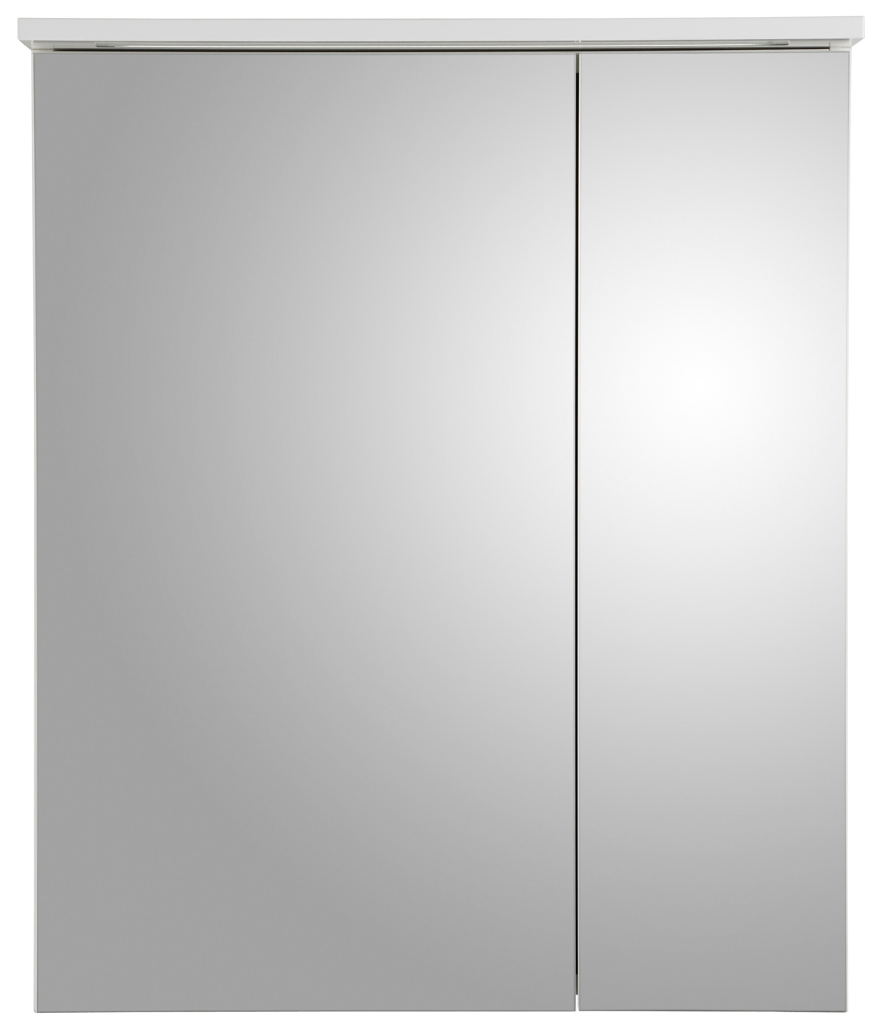 LED-Beleuchtung, weiß Spiegelschrank 16 Schildmeyer Schalter-/Steckdosenbox cm, weiß 60 Profil Breite 2-türig, |