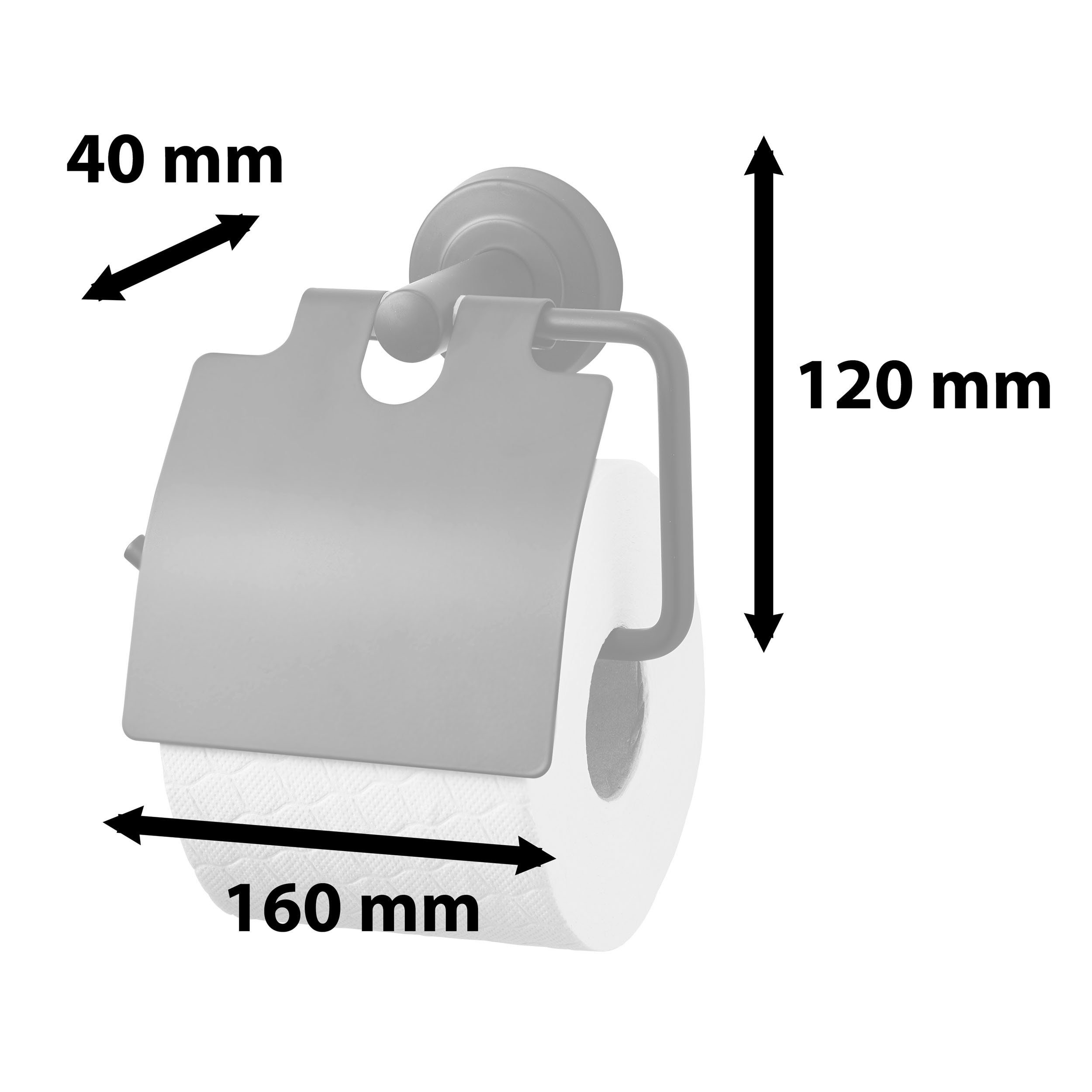 Amare Bath Toilettenpapierhalter Toilettenpapierhalter (1-St) Schwarz