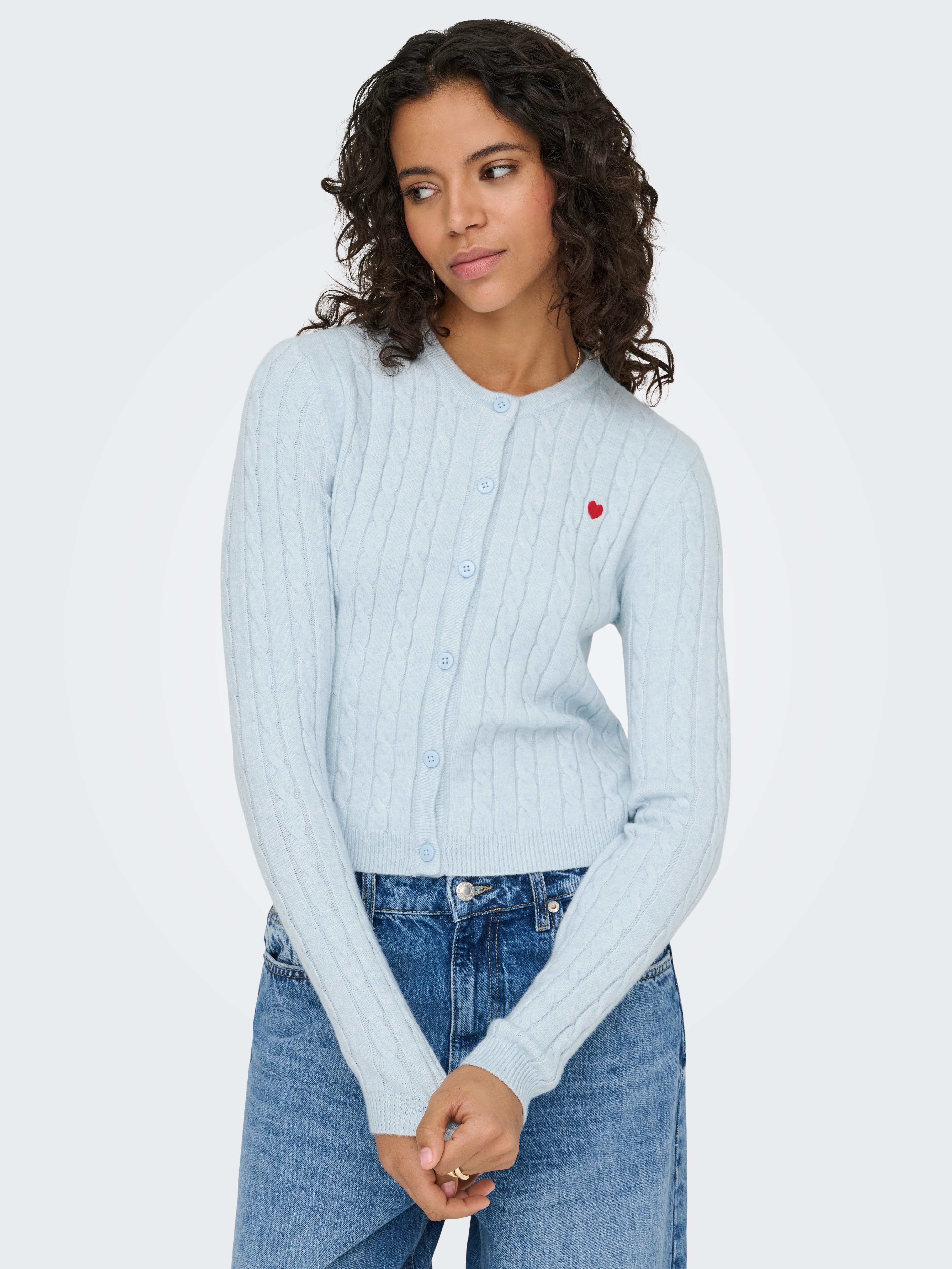 ONLY Strickjacke ONLKATIA LS CABLE BUTTON CARDIGAN CC KNT