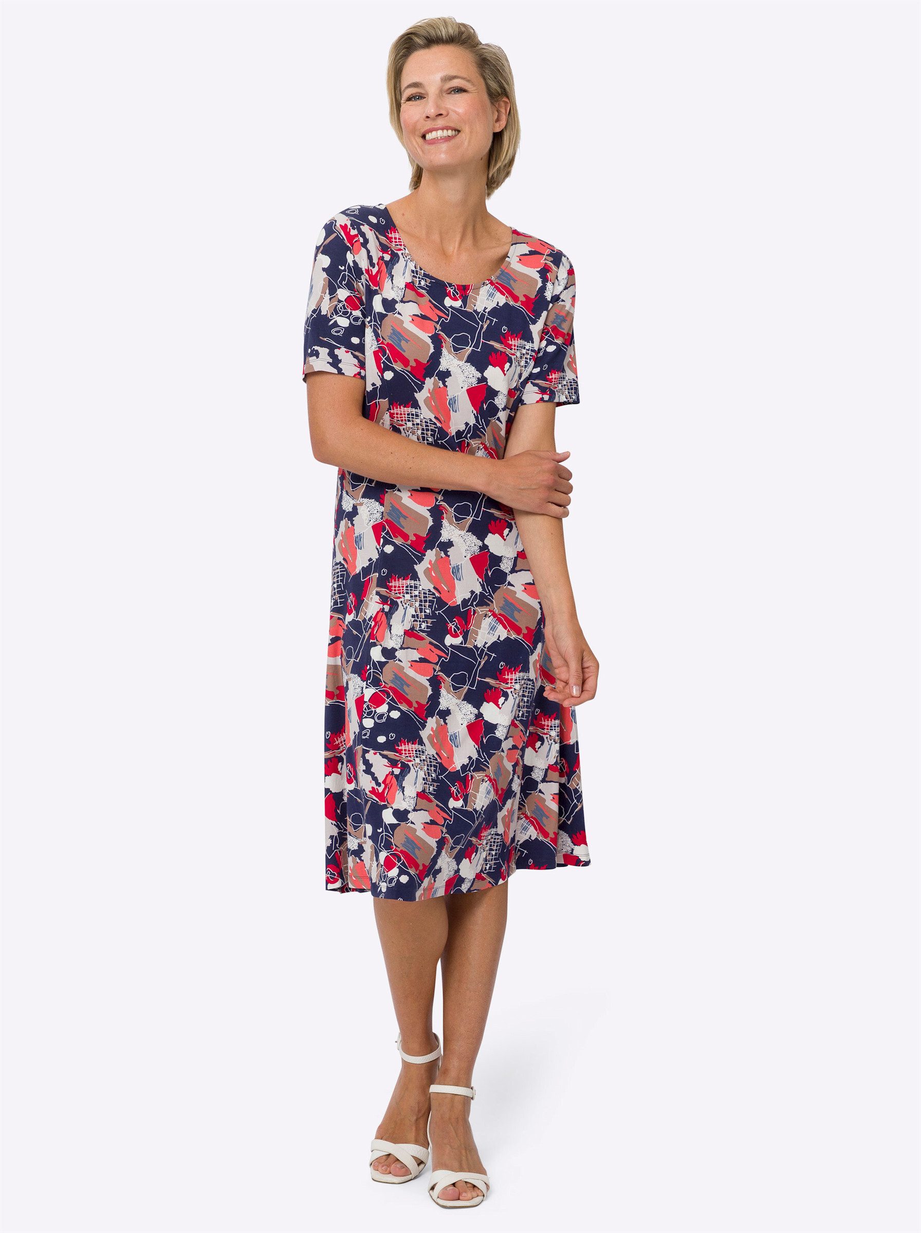 Sieh an! Etuikleid Jersey-Kleid Kurzarm günstig online kaufen