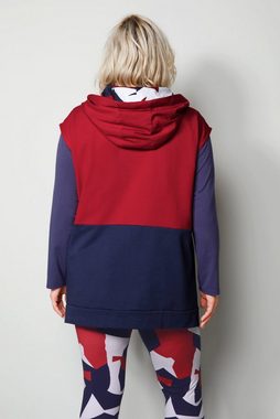 TruYou Sweatshirt Sweatweste zweifarbig Kapuze 2-Wege-Zipper