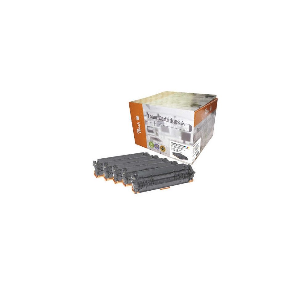 Peach Peach Toner Spar Pack Plus für HP No. 304A - 5 Patronen. Elektro-Kabel, 5 Tonerpatronen im Set, CO2-neutraler Versand