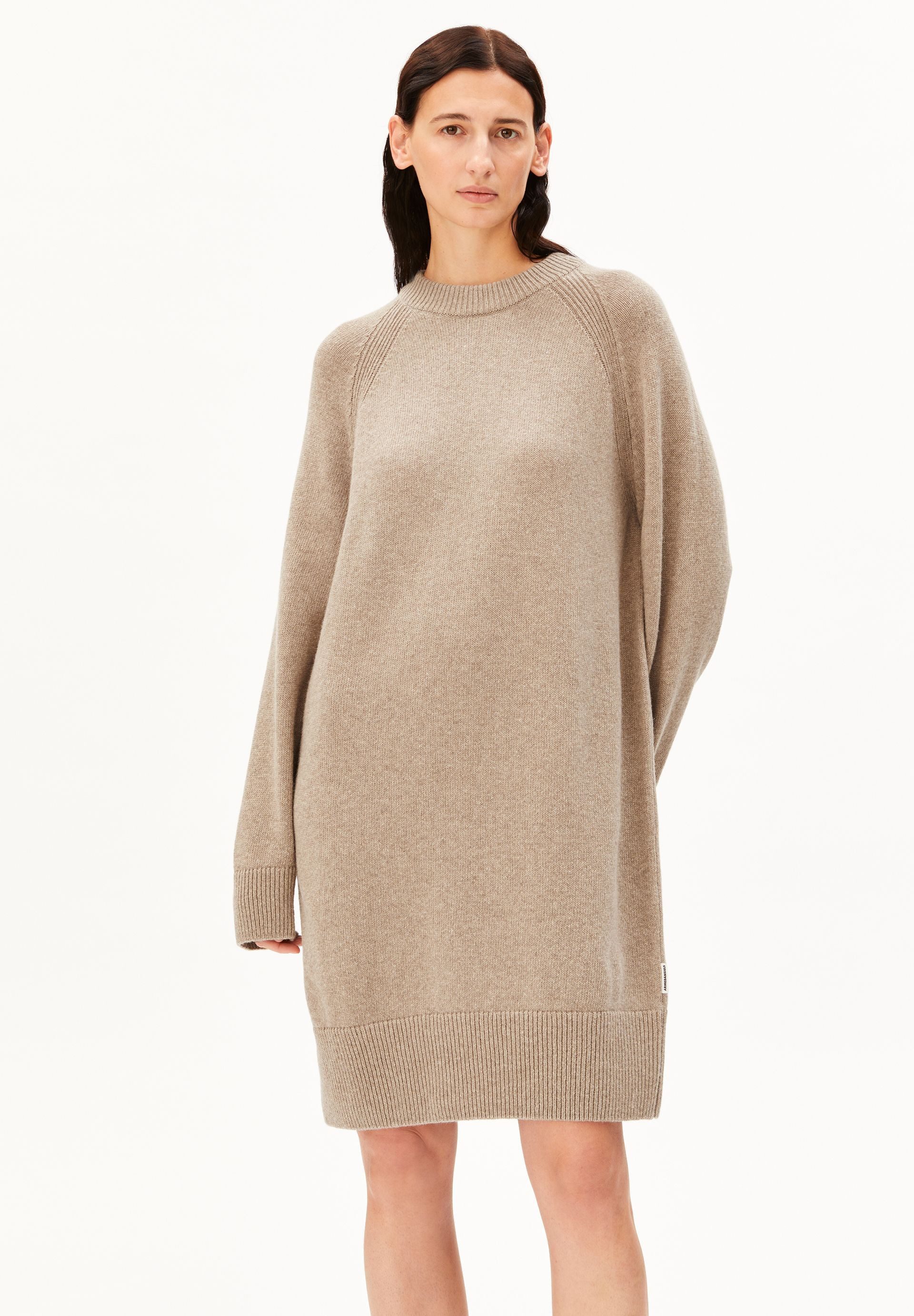 Armedangels Strickkleid WOOL KNIT Kleid aus Bio-Woll Mix (recycelt) Rundhalsausschnitt