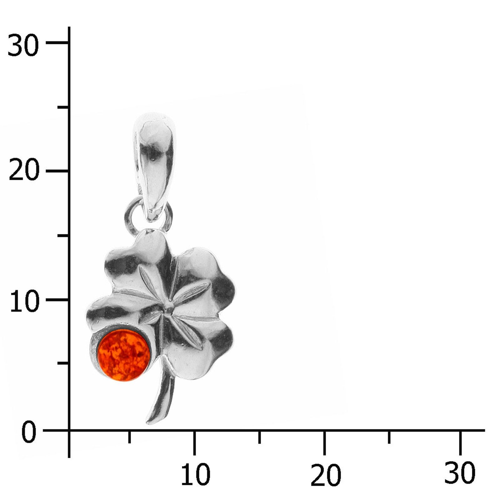 OSTSEE-SCHMUCK Kettenanhänger Ostsee-Schmuck Anhänger Kleeblatt Anhänger Kleeblatt (1-tlg)