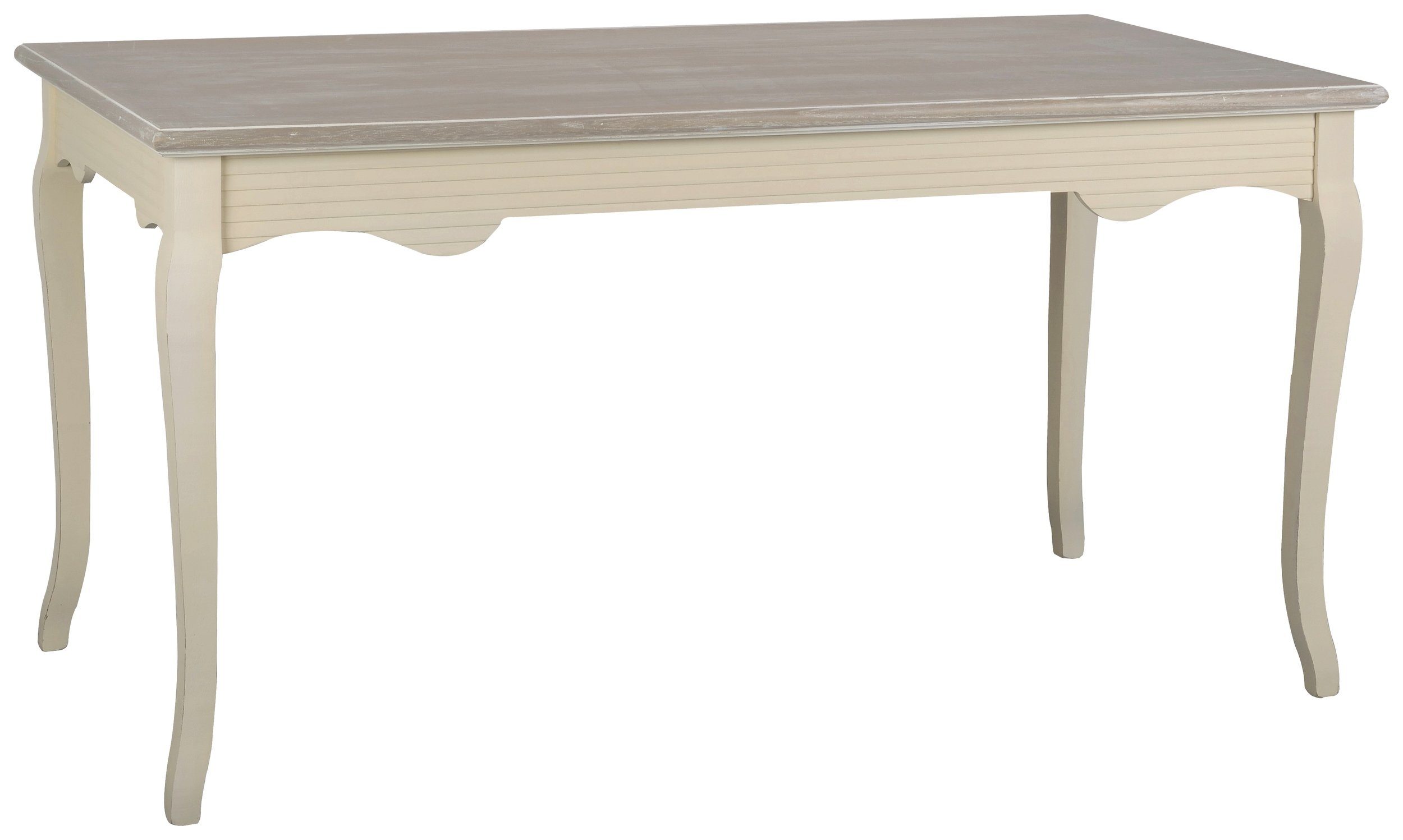 99rooms Esstisch Pesaro Pappel Creme Hellbraun (Esstisch, Tisch), aus Massivholz, rechteckig, viel Stauraum, Landhausstil