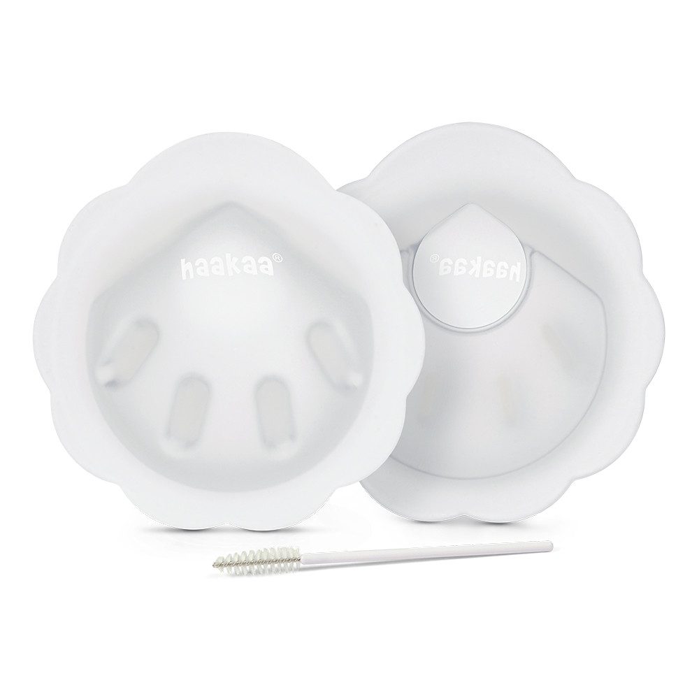 Haakaa Handmilchpumpe Blütenförmiger Milchauffänger 2er Set, Muttermilchauffänger, 2-tlg.