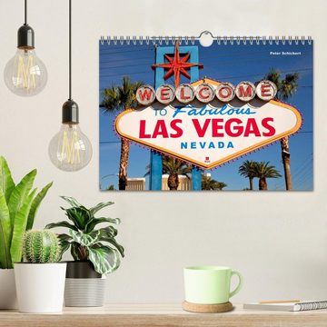 CALVENDO Wandkalender Las Vegas (Wandkalender 2024 DIN A4 quer), CALVENDO Monatskalender