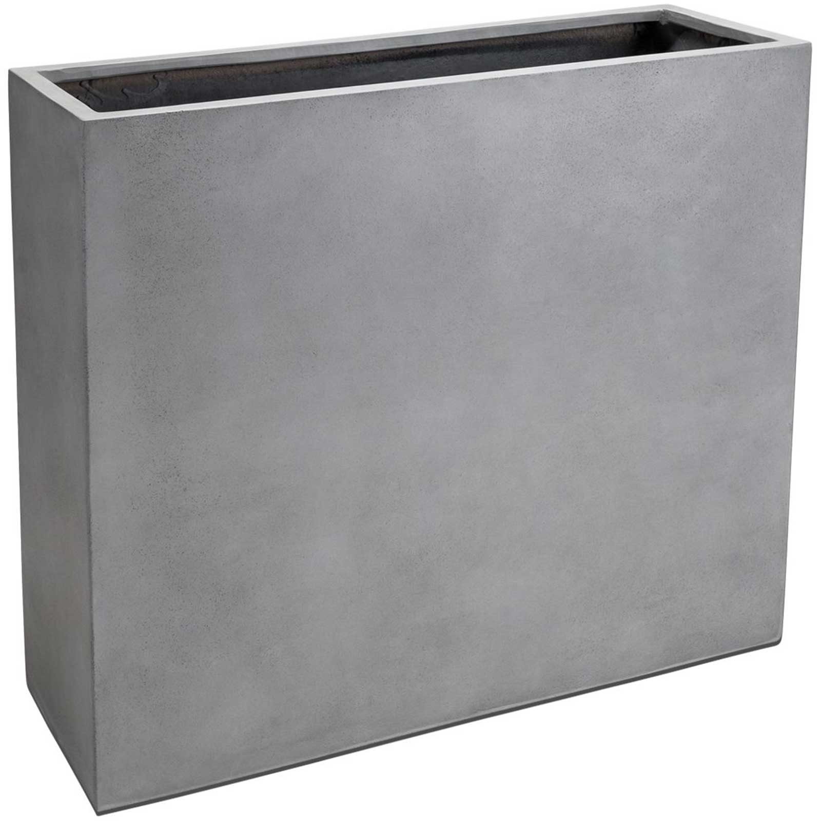 VIVANNO Pflanzkübel Fiberglas ELEMENTO auf Rollen Kasten - Betongrau Beton-Design (1 St), 88x30x75 cm