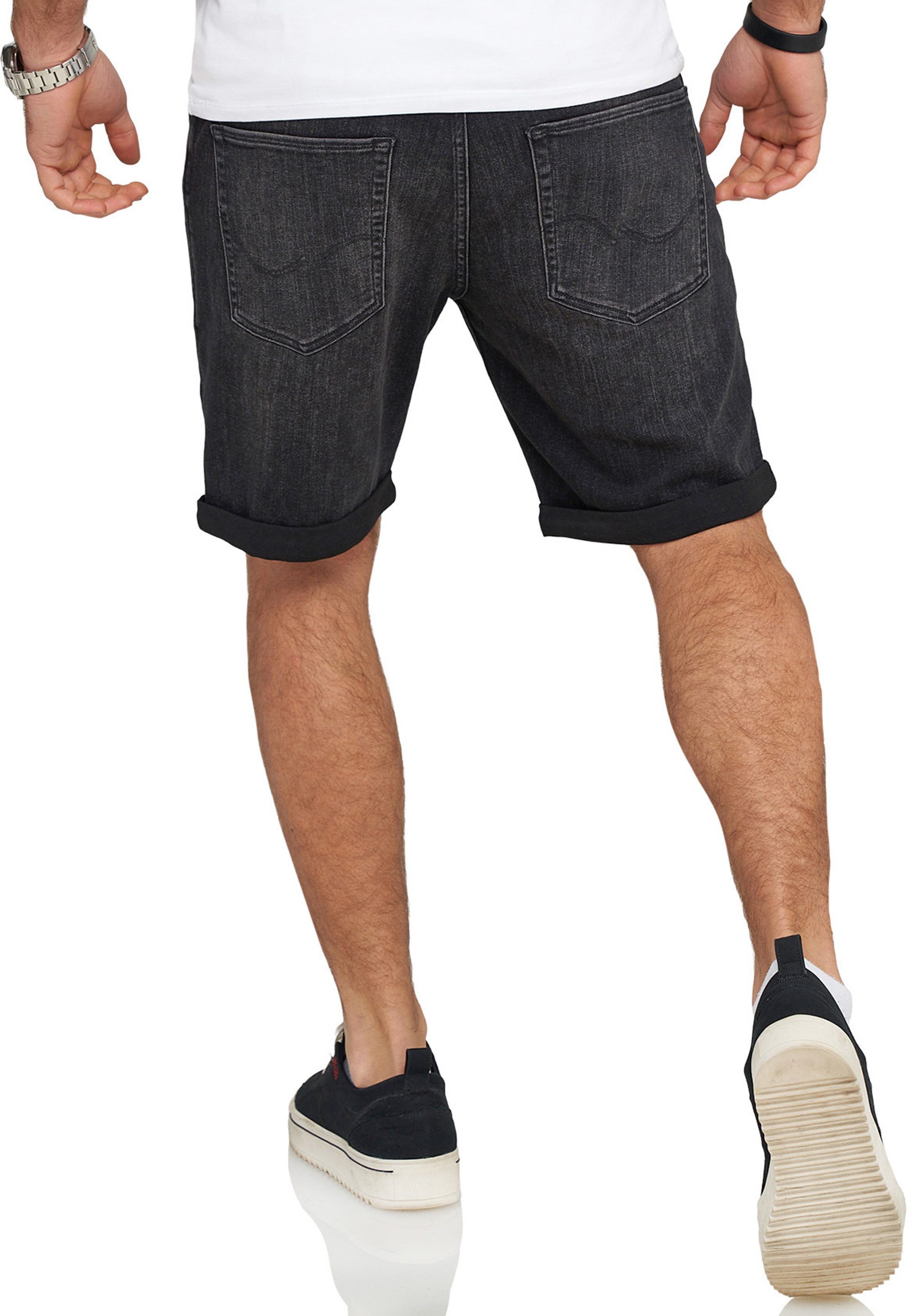 Jack & Jones Jeansshorts JJIRICK JJIINFINITY SHORTS Kurze Jeanshose im 5-Pocket-Stil Casual Denim Pants mit Waschung