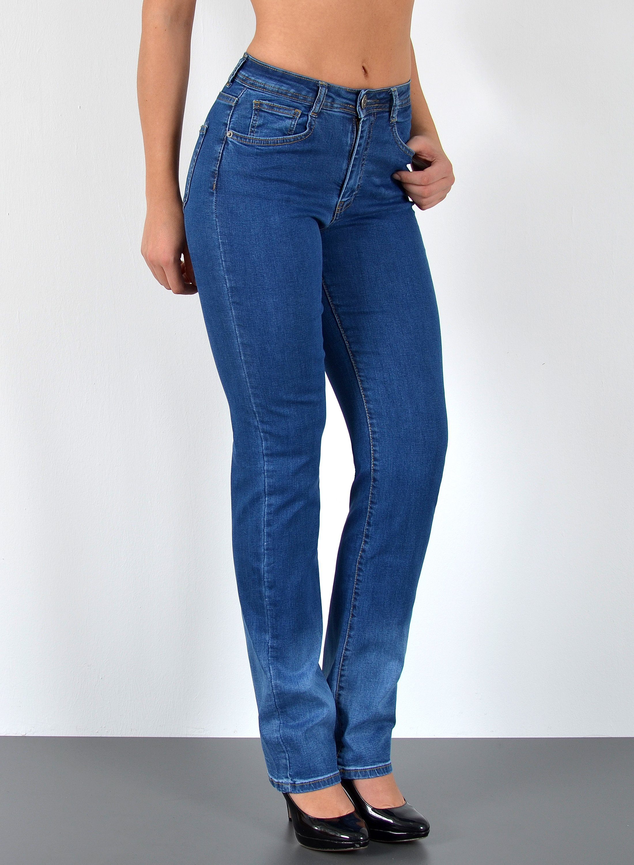 ESRA Straight-Jeans Premium Damen Straight Fit günstig online kaufen