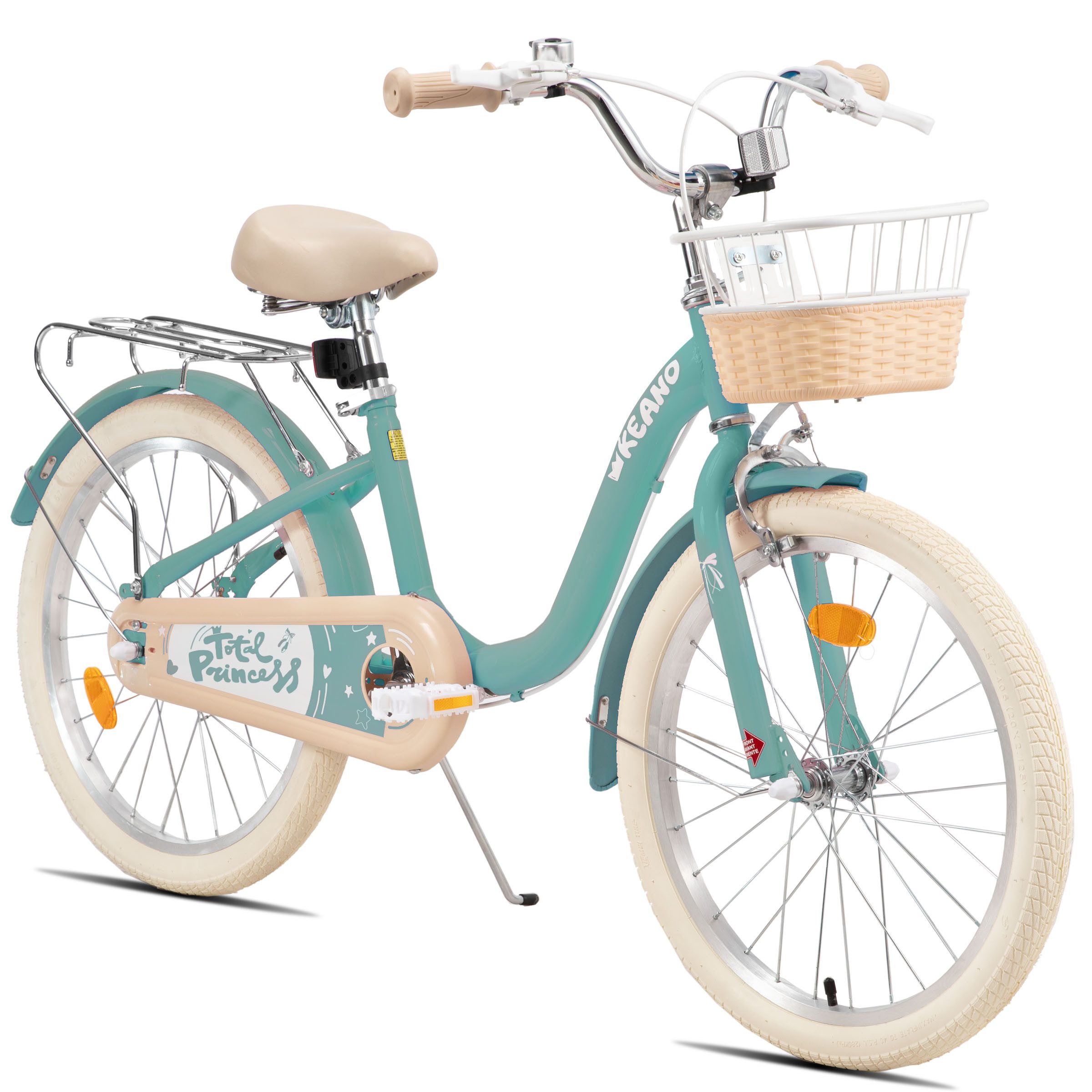JOYSTAR Kinderfahrrad 16/20 Zoll Fahrräder für Mädchen Geeignet 4-13 Jahren, mit Korb, Kotflügel, Kettenschutz, Gepäckträger und Stützrädern
