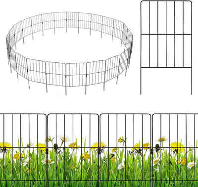 KOMFOTTEU Gartenzaun Steckzaun, 25 Stück, 60cm hoch