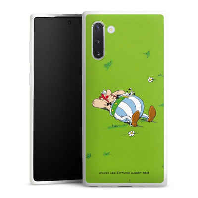 DeinDesign Handyhülle Obelix Offizielles Lizenzprodukt Asterix Obelix Ruht Sich Aus, Samsung Galaxy Note 10 Silikon Hülle Bumper Case Handy Schutzhülle