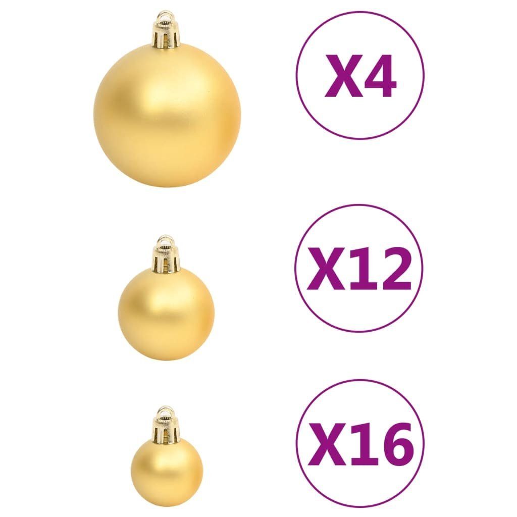 Christbaumschmuck vidaXL Golden Weihnachtskugel-Set 111-tlg. Polystyrol (111-tlg)