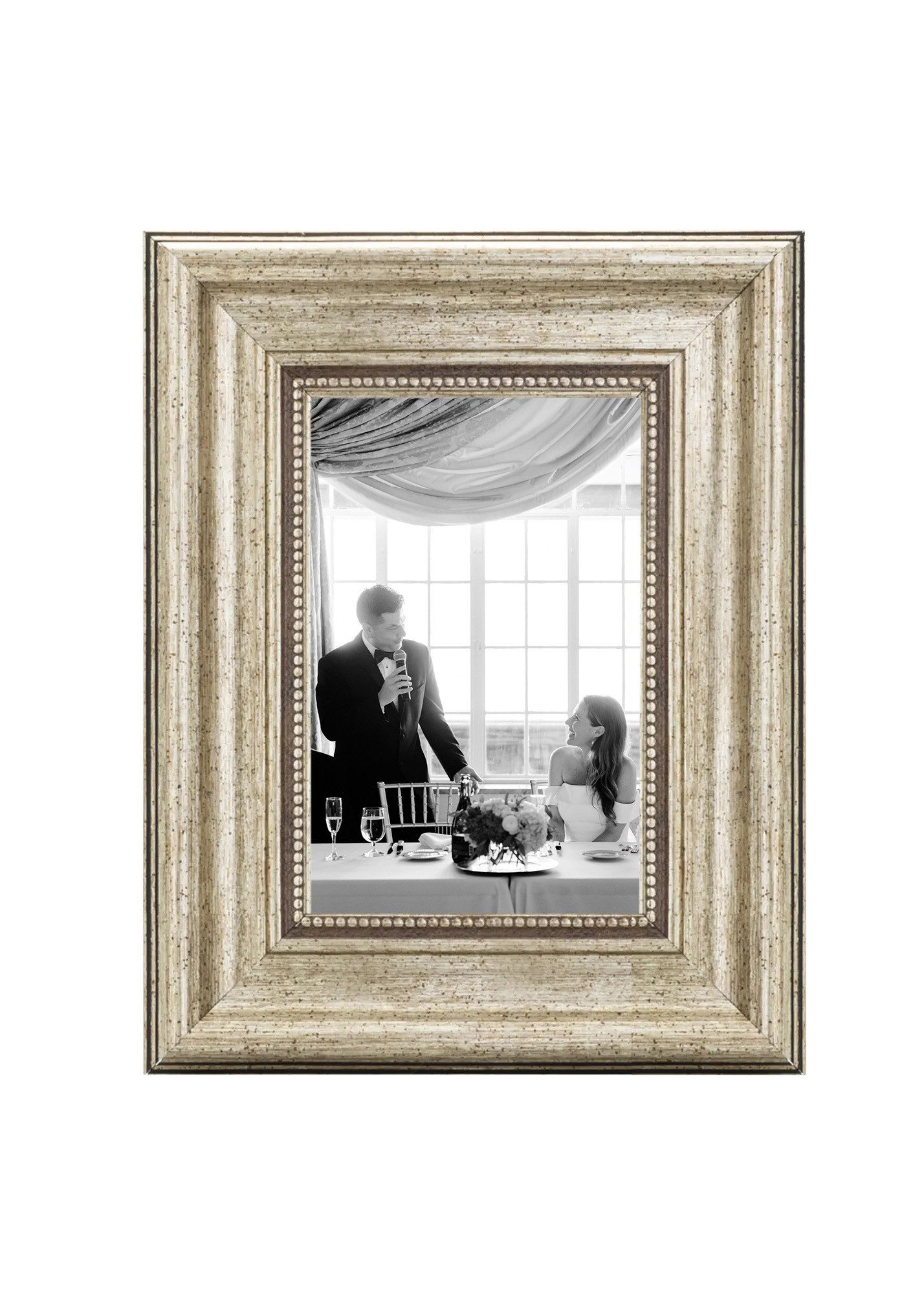 CABBEL Bilderrahmen Vintage Barock-Bilderrahmen Gold & Silber, Wohnzimmer, viele Größen, (1 St), hochwertige Verarbeitung, Dekorativ & Elegant, Antik Look für Poster