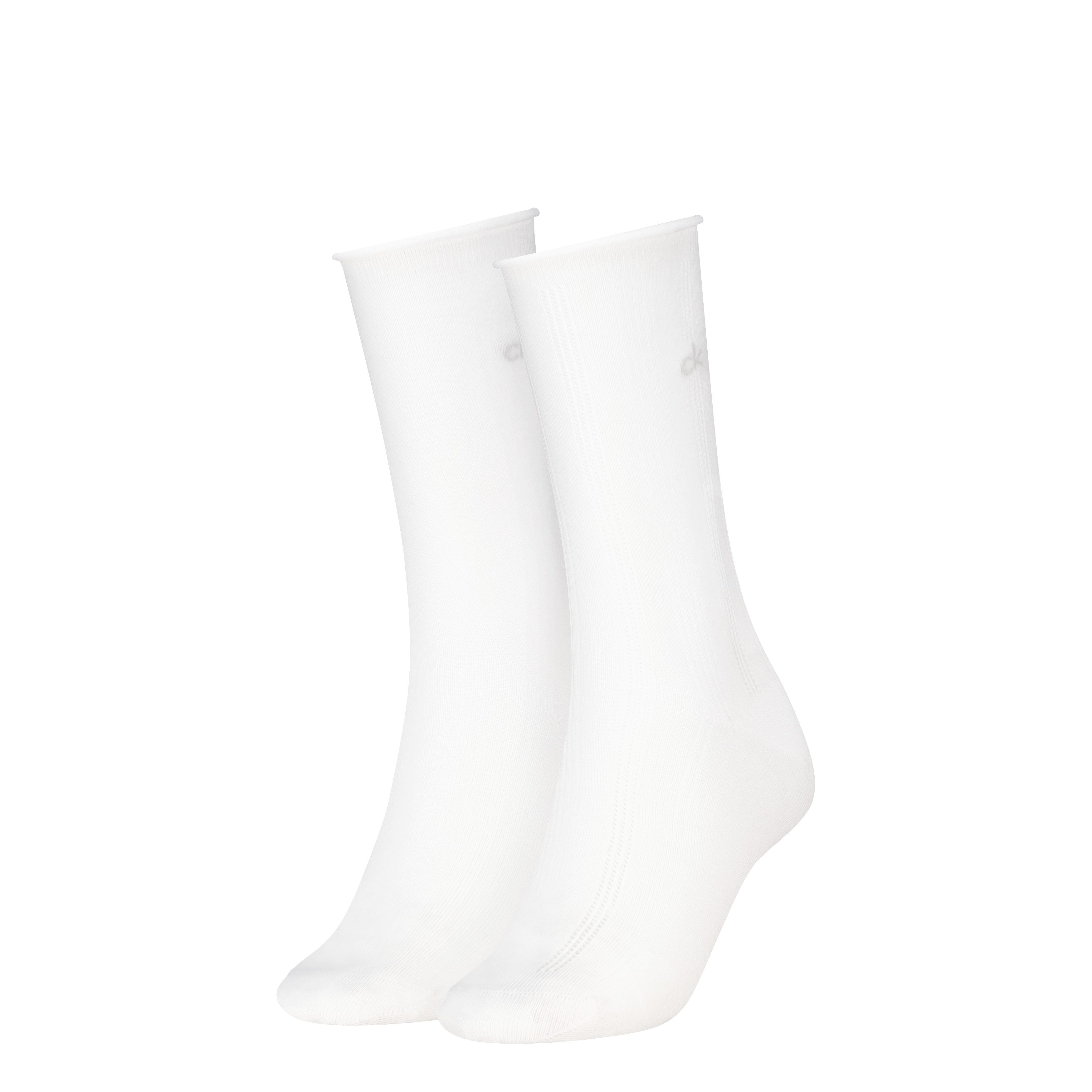 Calvin Klein Socken CK WOMEN SOCK PELERINE (2 Paar) mit kleinem Rollbund, elastisch, Cotton-Mix