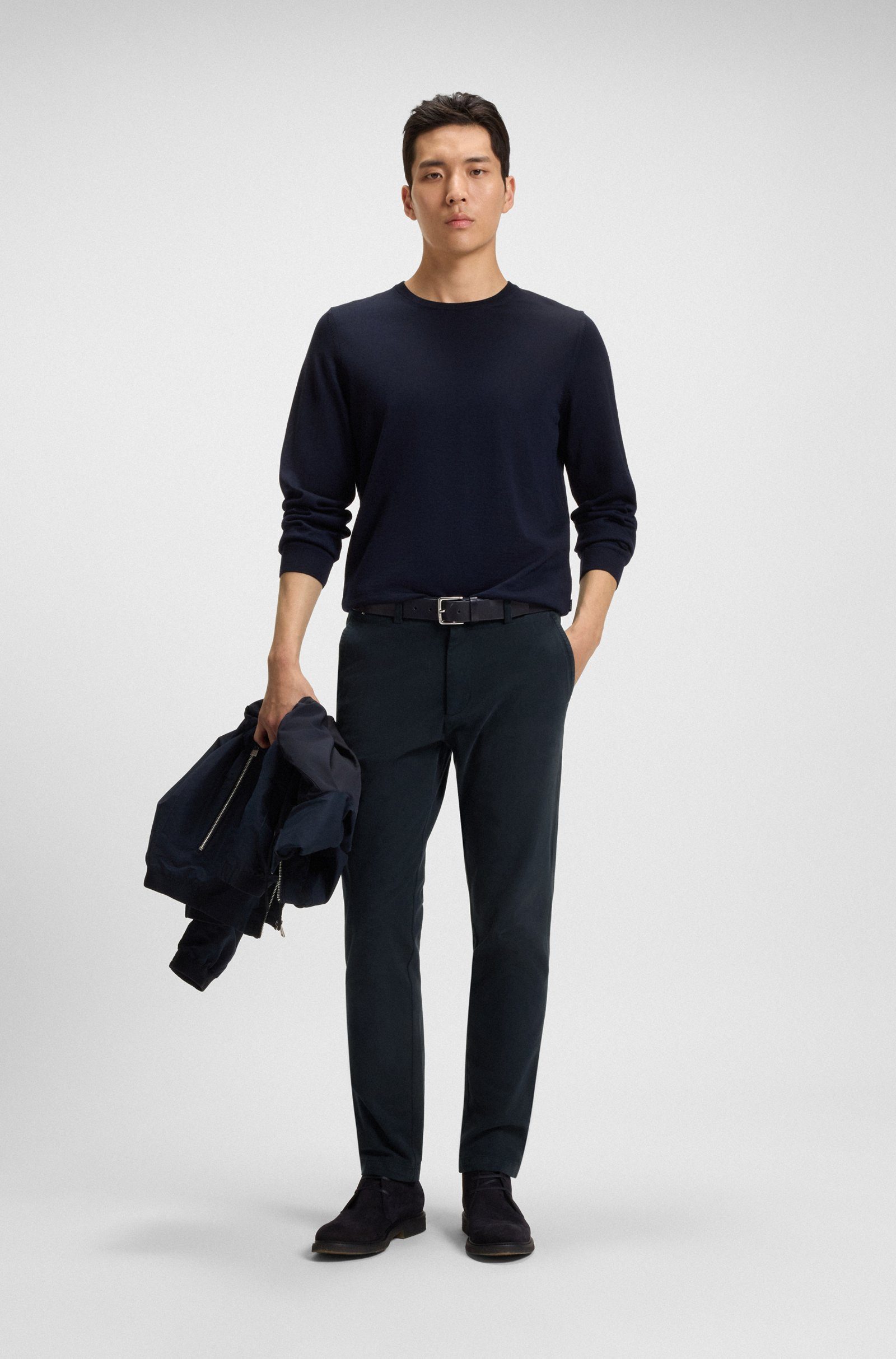 BOSS Stoffhose H-Kaiton1 aus Baumwoll-Twill (1-tlg)
