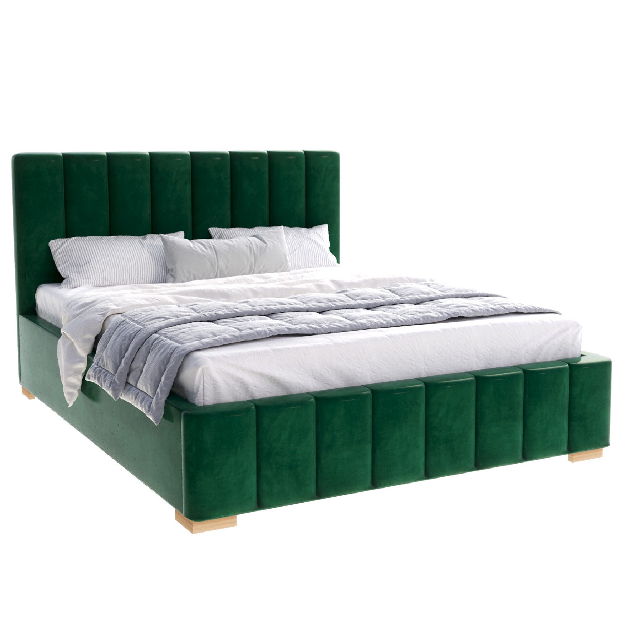 FDM Polsterbett modern mit Bettkasten MADE IN EU - mit hochwertigem Velours günstig online kaufen