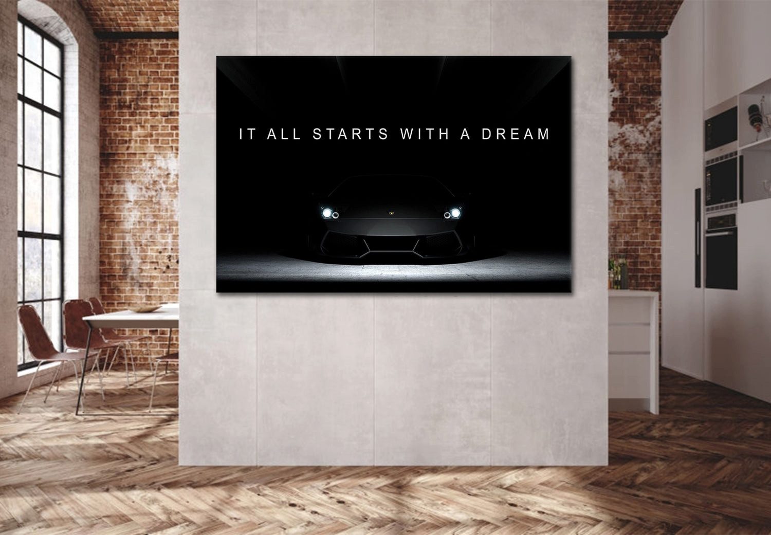 Artedinoi Leinwandbild Auto Sportwagen Motivation Wandbild günstig online kaufen