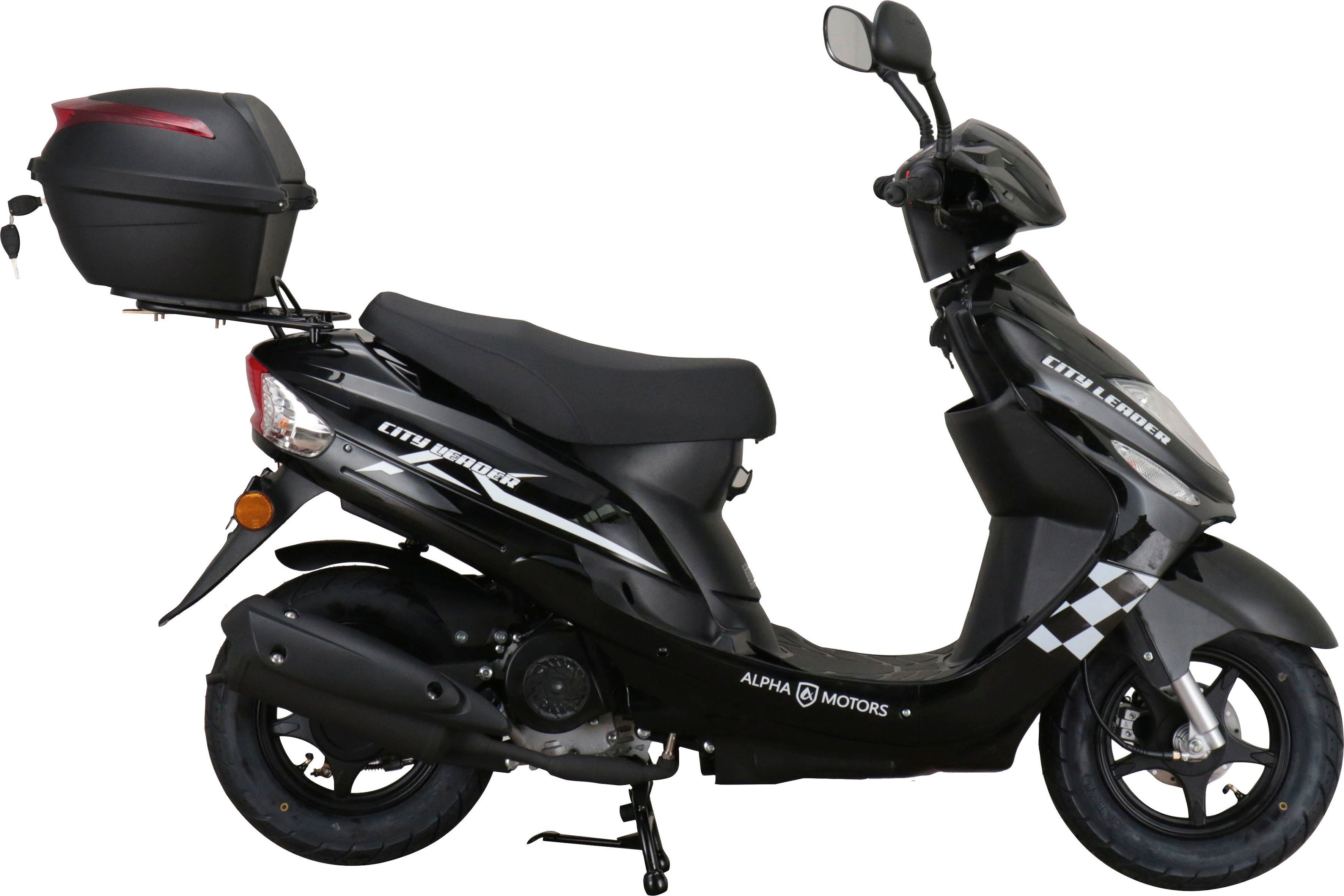 Alpha Motors Motorroller CityLeader, 50 ccm, 25 km/h, Euro 5, inkl. Topcase