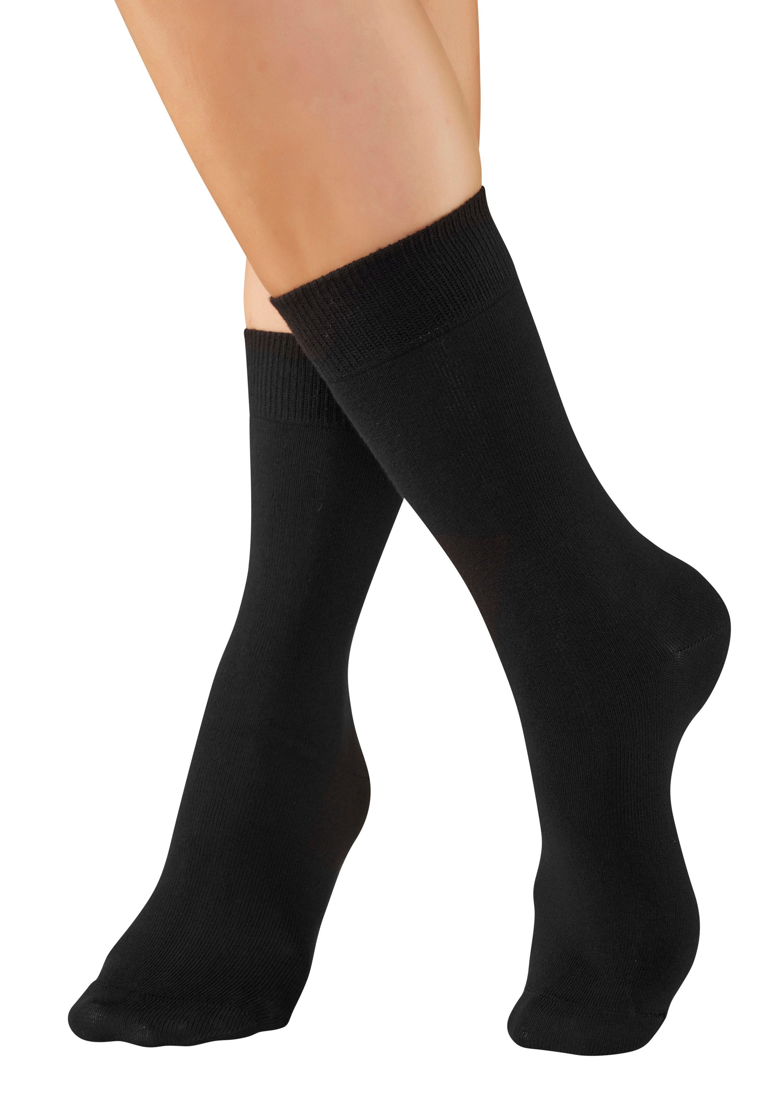 H.I.S Freizeitsocken Damen und Herren Atmungsaktiver Baumwollanteil, Business, Basic (Packung, 10-Paar, Gr. 35-38 bis 47-48) mit weichen Rippbündchen – Bild 3 von 5
