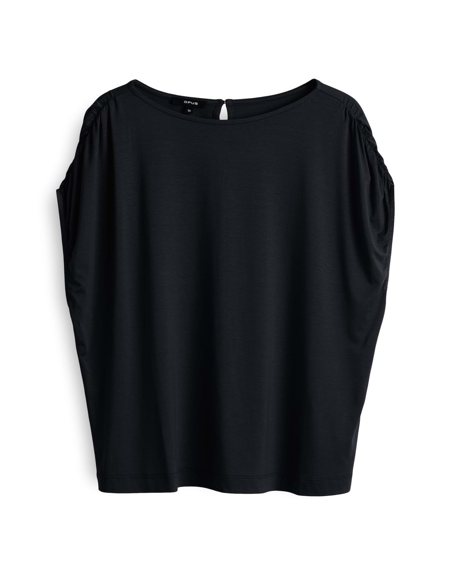OPUS Kurzarmshirt SANUELA mit Raffung an günstig online kaufen