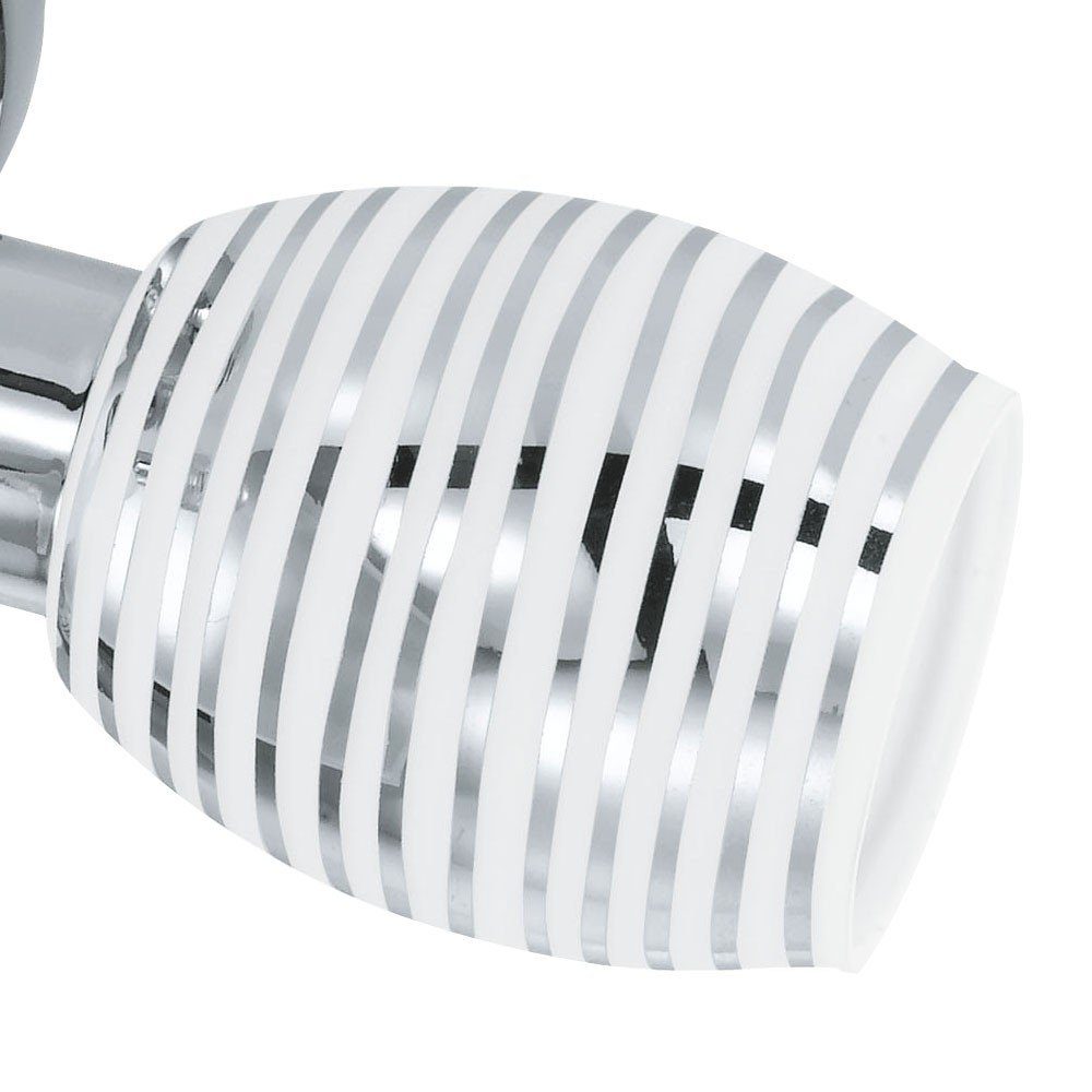 EGLO LED inklusive, Warmweiß, satiniert Decken flammig Spiegel Leuchte Lampe 3 bewegliche Leuchtmittel Deckenleuchte, Glas Spots