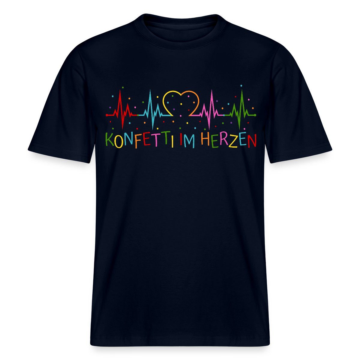 Spreadshirt T-Shirt Konfetti im Herzen Herzschlag günstig online kaufen