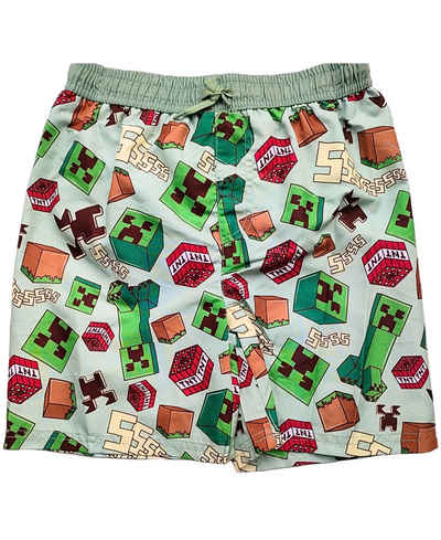 Minecraft Badeshorts Creeper Schwimmhose - Jungen Bademode Gr. 116 - 140 cm