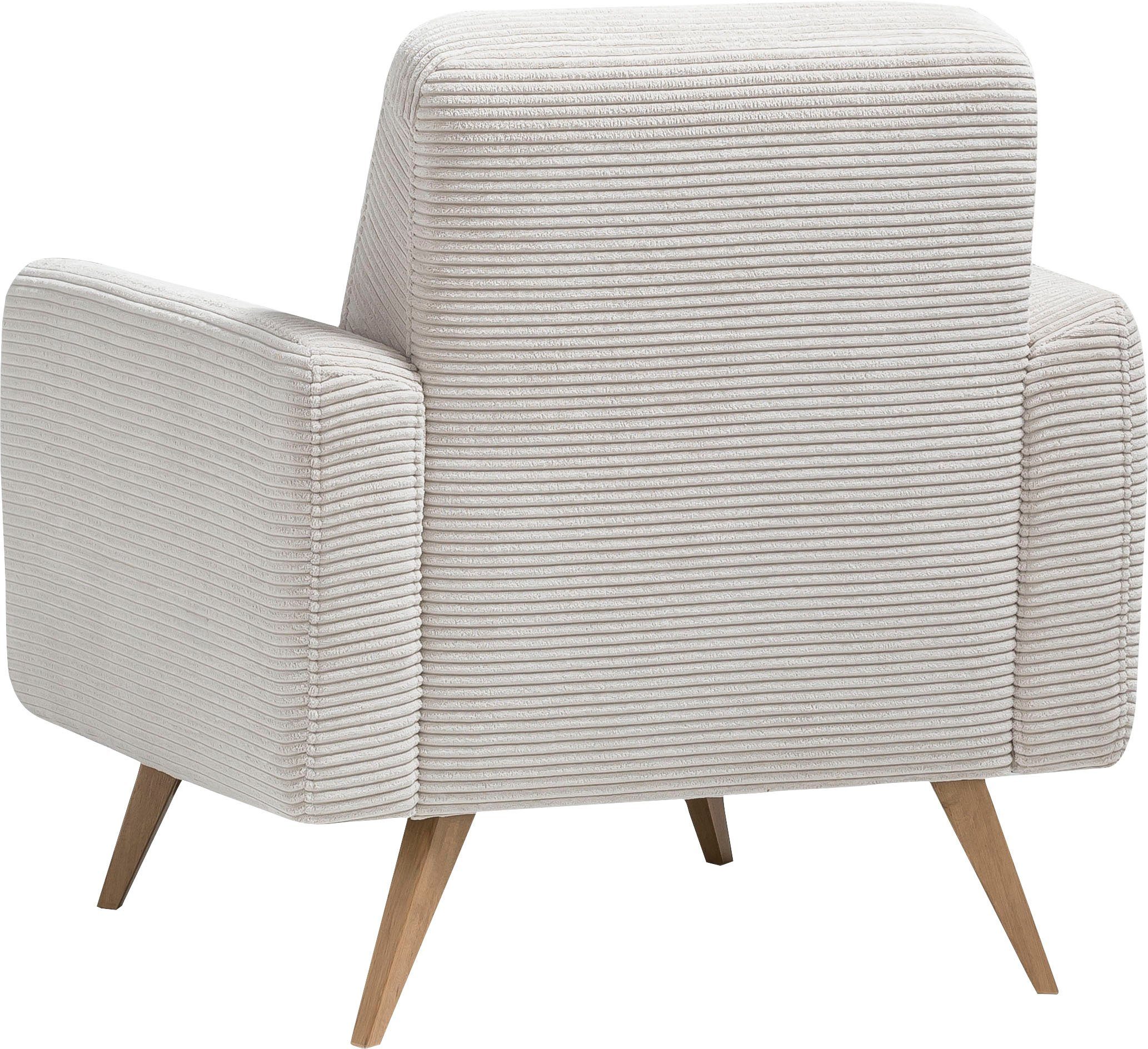 exxpo - sofa fashion Sessel Samso, Loungesessel, elegant und bequem, aktueller Cord Bezug