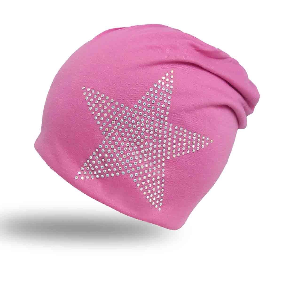 "Prisma Stern" altpink Sonia Mütze Mütze Beanie Originelli Strasssteine Beanie