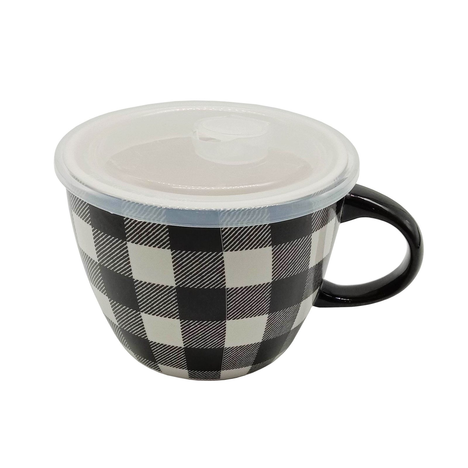 Neuetischkultur Suppenschüssel Suppentasse 0,5 Liter Keramik gemustert, Keramik, (Stück, 1-tlg), inkl. Mikrowellendeckel mit Ventil