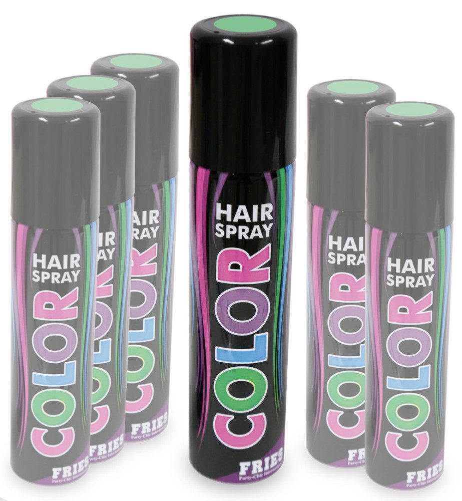 Fries Haarfarbe Pastell Haarspray 100 ml Rosa Lila Blau Grün auswaschbar, Pastellfarben für kreative Partylooks