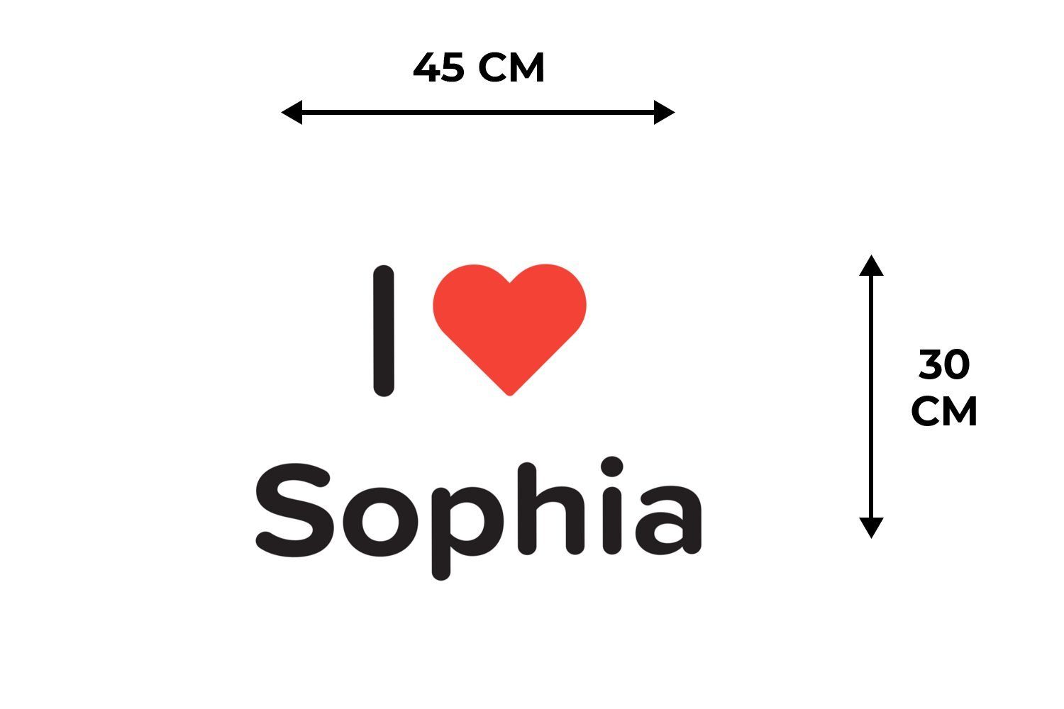 Platzset, Ich Sophia Platzmatte, (6-St), Tischmatten, liebe Platzdecken, - Schmutzabweisend - Platzset, MuchoWow, Mädchen