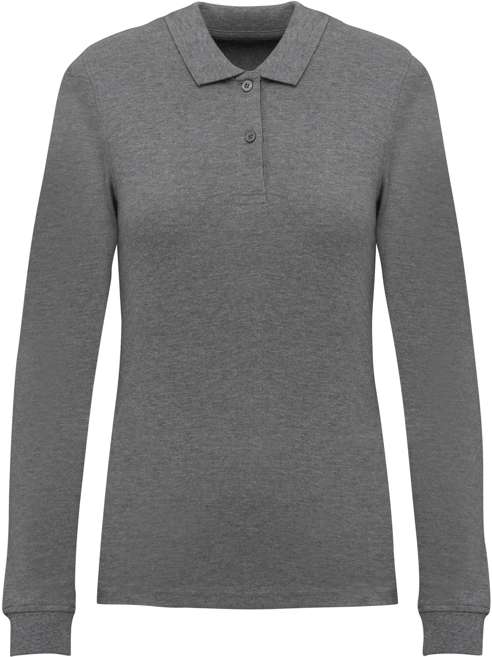 Kariban Langarm-Poloshirt Damen Piqué-Polohemd lange Ärmel Bio180 günstig online kaufen