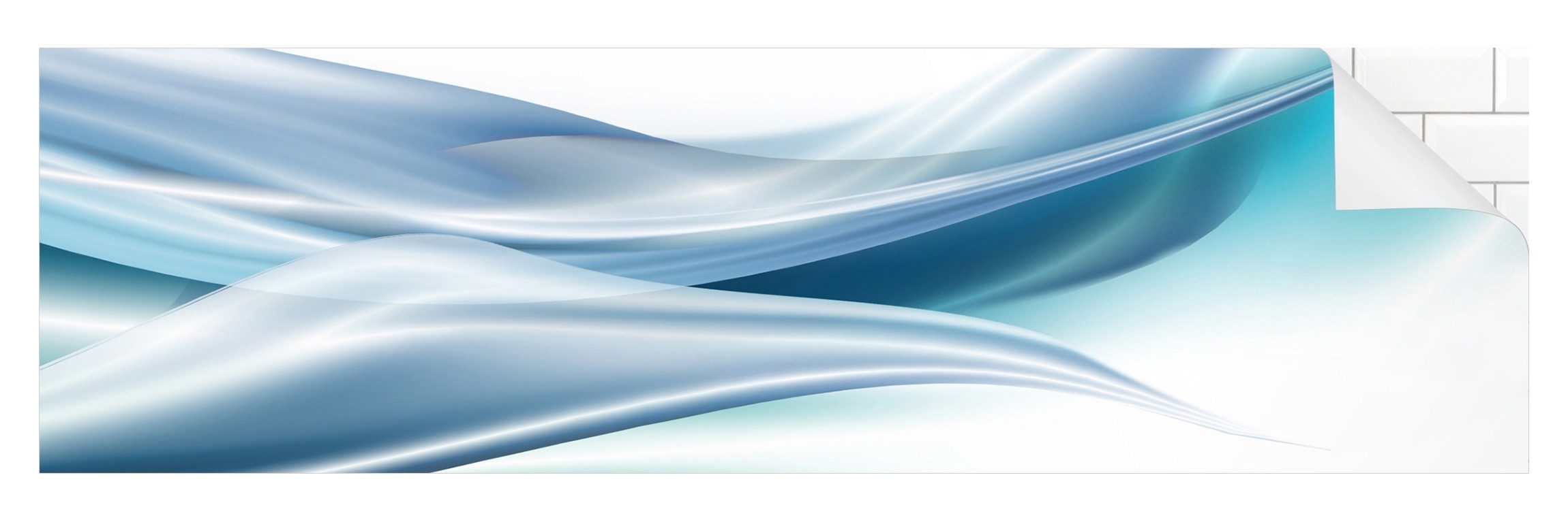 Bilderdepot24 Küchenrückwand selbstklebend blau mit Motiv Abstrakt, (1-tlg., Nischenrückwand - für Fliesenspiegel ohne Bohren - glänzend), Nischenrückwand fugenlos Wandpaneel Küche Herd