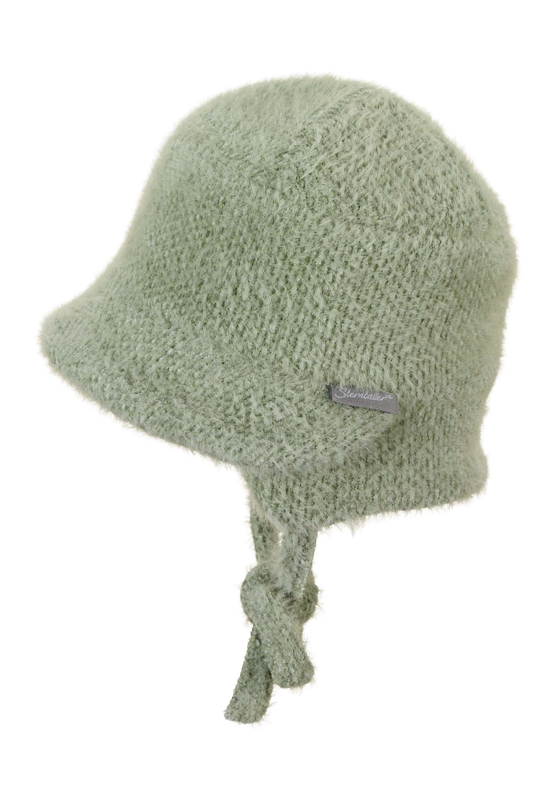 Sterntaler® Hut dunkelgrün-meliert Beanie Krempe (1-St) 2-teilige