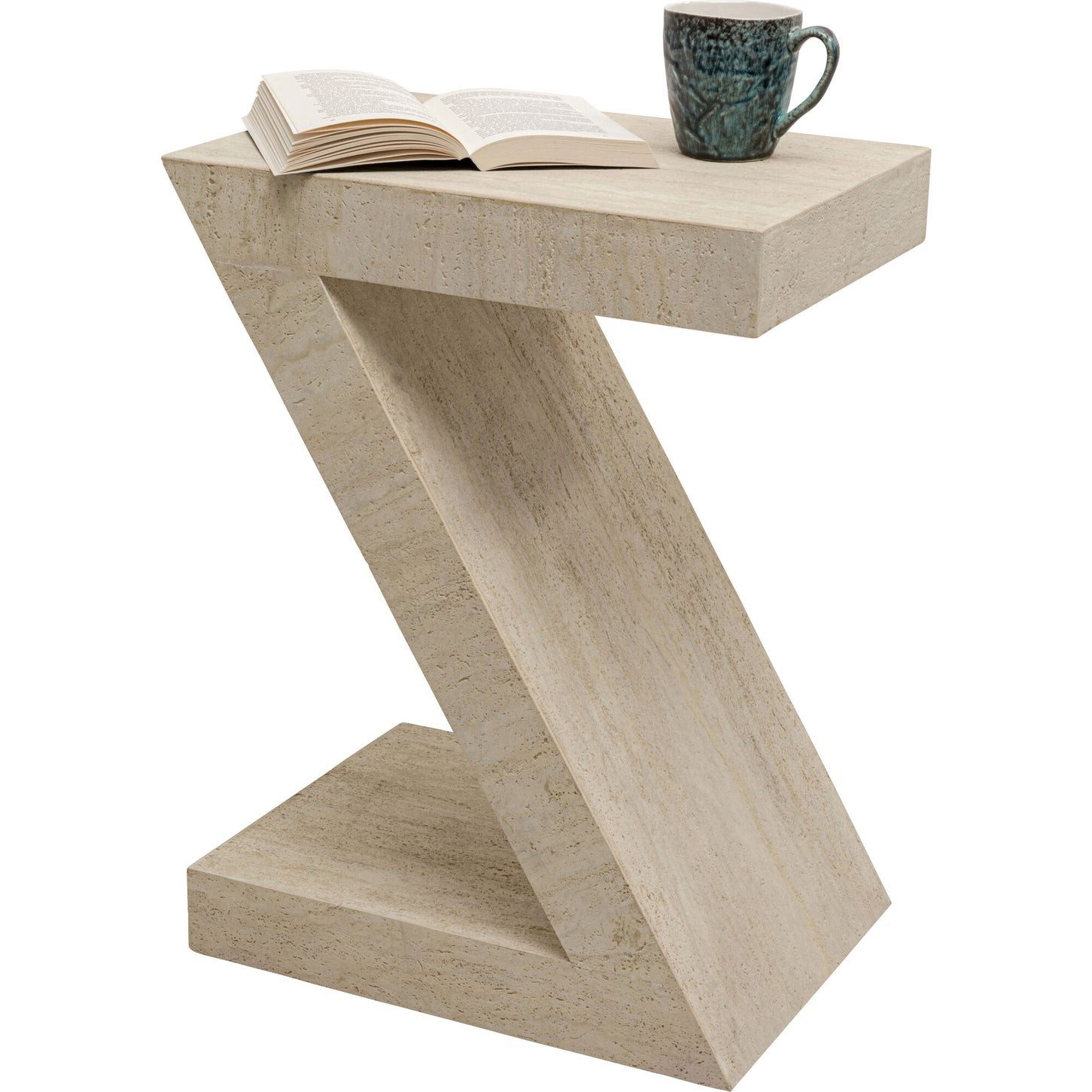 Kare Design Beistelltisch Travertino, Travertin-Steinoptik