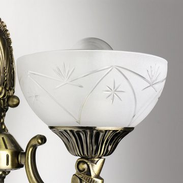 Licht-Erlebnisse Wandleuchte HENRY, ohne Leuchtmittel, Wandlampe Jugendstil Schlafzimmer Wohnzimmer Beleuchtung